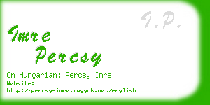 imre percsy business card